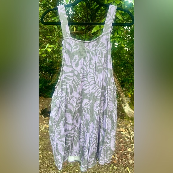 LexBreezy Bridget Lauae Fern Taro Short Overall Jumper, Size XS, EUC - Picture 3 of 3